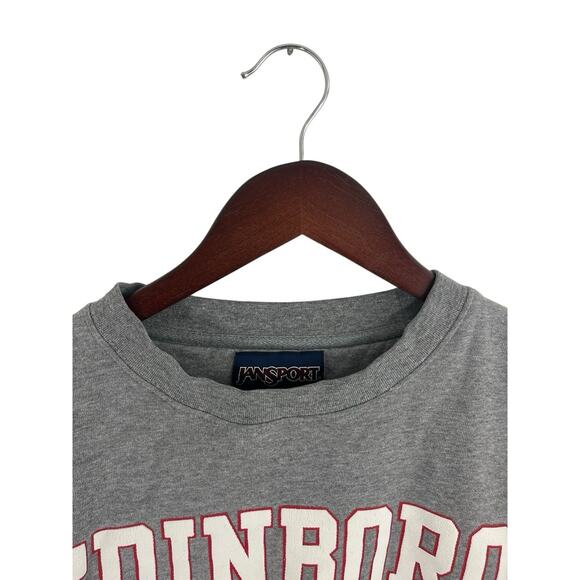 Edinboro University Pullover Crewneck Sweatshirt XL Gray Red College Jansport - Picture 2 of 9